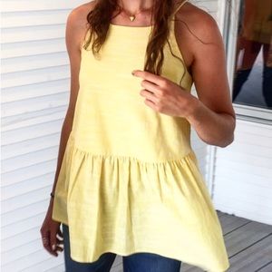 Yellow Peplum Cami Top
